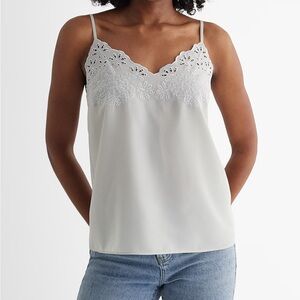*NWT* Express V-Neck Embroidered Trim Downtown Cami
